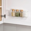 image:imageiDesign Adhesive Organizer Bin Set of 2 Clear  DamageFree Hanging For Kitchen Bathroom or OfficePack of 2