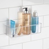 image:imageiDesign Adhesive Organizer Bin Set of 2 Clear  DamageFree Hanging For Kitchen Bathroom or OfficePack of 4
