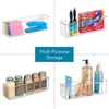 image:imageiDesign Adhesive Organizer Bin Set of 2 Clear  DamageFree Hanging For Kitchen Bathroom or OfficePack of 4
