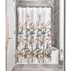 image:imageiDesign Anzu Fabric Shower Curtain Green 72 x 72  WaterRepellent Bath Liner For Kids Guest College Dorm Master BathroomBlack