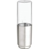 image:imageiDesign Austin Metal Covered Holder Stand Holds Regular and Electric Toothbrushes in Master Guest Kids College Dorm Bathroom Brushed  Holds Regular and Electric Toothbrushes for Bathroom or VanityClearBrushed