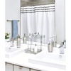 image:imageiDesign Austin Metal Covered Holder Stand Holds Regular and Electric Toothbrushes in Master Guest Kids College Dorm Bathroom Brushed  Holds Regular and Electric Toothbrushes for Bathroom or VanityClearBrushed