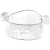 image:imageiDesign BPAFree Plastic Power Lock Suction Wall Storage Organizer Caddy  Bathroom Shower Bath Tub Mirrors ClearCorner Basket