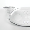 image:imageiDesign BPAFree Plastic Power Lock Suction Wall Storage Organizer Caddy  Bathroom Shower Bath Tub Mirrors ClearShower Basket  Large