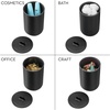 image:imageiDesign Cade Canister Bathroom Storage Jar with Lid Matte Black  314 x 314 x 509 For Bathroom For Vanity For Desk For Countertop314 x 314 x 509
