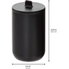 image:imageiDesign Cade Canister Bathroom Storage Jar with Lid Matte Black  314 x 314 x 509 For Bathroom For Vanity For Desk For Countertop314 x 314 x 509