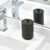image:imageiDesign Cade Canister Bathroom Storage Jar with Lid Matte Black  314 x 314 x 509 For Bathroom For Vanity For Desk For Countertop314 x 314 x 509 Pack of 2