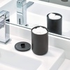image:imageiDesign Cade Canister Bathroom Storage Jar with Lid Matte Black  314 x 314 x 509 For Bathroom For Vanity For Desk For Countertop314 x 314 x 509 Pack of 2