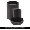 image:imageiDesign Cade Collection Toothbrush Holder Matte Black  For Normal Toothbrushes Spin Brushes Toothpaste 3 x 3 x 45Black