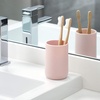 image:imageiDesign Cade Collection Toothbrush Holder Matte Black  For Normal Toothbrushes Spin Brushes Toothpaste 3 x 3 x 45Blush