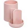 image:imageiDesign Cade Collection Toothbrush Holder Matte Black  For Normal Toothbrushes Spin Brushes Toothpaste 3 x 3 x 45Blush