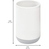 image:imageiDesign Cade Collection Toothbrush Holder Matte Black  For Normal Toothbrushes Spin Brushes Toothpaste 3 x 3 x 45WhiteGray