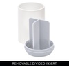 image:imageiDesign Cade Collection Toothbrush Holder Matte Black  For Normal Toothbrushes Spin Brushes Toothpaste 3 x 3 x 45WhiteGray