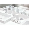image:imageiDesign Cade Collection Toothbrush Holder Matte Black  For Normal Toothbrushes Spin Brushes Toothpaste 3 x 3 x 45WhiteGray