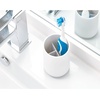 image:imageiDesign Cade Collection Toothbrush Holder Matte Black  For Normal Toothbrushes Spin Brushes Toothpaste 3 x 3 x 45WhiteGray
