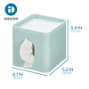image:imageiDesign Cade Facial Tissue Cover Matte Soft Aqua  Boutique Box Holder For Vanity Countertops Desk Office amp Dorm