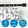 image:imageiDesign Cameo Metal Expandable Constant Tension Shower Curtain Rod for Master Guest Kids Bathroom Adjustable from 2642 WhiteMatte Black