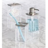 image:imageiDesign Clarity BPAFree Plastic Bar Soap Dish5 x 325 x 134 ClearBrushed Nickel 18Inch by 16Inch
