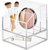 image:imageiDesign Clarity Cosmetic Palette Organizer with Drawer for Vanity or Cabinet to Hold Makeup Beauty Products Hair Accessories  3 Compartments  ClearClear