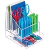 image:imageiDesign Clarity Cosmetic Palette Organizer with Drawer for Vanity or Cabinet to Hold Makeup Beauty Products Hair Accessories  3 Compartments  ClearClear