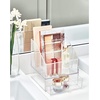 image:imageiDesign Clarity Cosmetic Palette Organizer with Drawer for Vanity or Cabinet to Hold Makeup Beauty Products Hair Accessories  3 Compartments  ClearClear