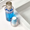 image:imageiDesign Clarity Mouthwash Dispenser Pump with Cup Holder Caddy Clear  625 x 35 x 925 Attached Paper Cup HolderClearBrushed Pack of 12