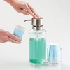 image:imageiDesign Clarity Mouthwash Dispenser Pump with Cup Holder Caddy Clear  625 x 35 x 925 Attached Paper Cup HolderClearBrushed Pack of 12