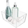 image:imageiDesign Clarity Wall Mount Nail Polish Storage Rack with 3 Shelves for Bathroom Vanity Closet Bedroom Set of 1 BinSmall  For Bathroom Vanity