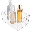 image:imageiDesign Clarity Wall Mount Nail Polish Storage Rack with 3 Shelves for Bathroom Vanity Closet Bedroom Set of 1 BinSmall  For Bathroom Vanity