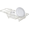 image:imageiDesign Classico Kitchen OvertheSink Dish Drainer Rack for Drying Glasses Silverware Bowls Plates  Satin