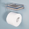 image:imageiDesign Classico Metal Wall Mount Toilet Paper Holder with Wire Shelf for Master Guest Kids Bathroom 725 x 525 x 53 ChromeChrome