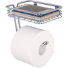 image:imageiDesign Classico Metal Wall Mount Toilet Paper Holder with Wire Shelf for Master Guest Kids Bathroom 725 x 525 x 53 ChromeChrome