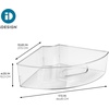 image:imageiDesign Clear Plastic 14 Wedge Bin 2Pack  Corner Lazy Susan Cabinet Kitchen Cabinet Organizer1 Piece