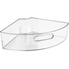 image:imageiDesign Clear Plastic 14 Wedge Bin 2Pack  Corner Lazy Susan Cabinet Kitchen Cabinet Organizer1 Piece