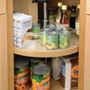 image:imageiDesign Clear Plastic 14 Wedge Bin 2Pack  Corner Lazy Susan Cabinet Kitchen Cabinet Organizer2 Piece Set