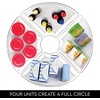 image:imageiDesign Clear Plastic 14 Wedge Bin 2Pack  Corner Lazy Susan Cabinet Kitchen Cabinet Organizer4 Piece Set