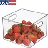 image:imageiDesign Clear Plastic Storage Bins 4Pack  For Kitchen Pantry and Fridge For Cabinets and ShelvesPack of 1