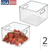 image:imageiDesign Clear Plastic Storage Bins 4Pack  For Kitchen Pantry and Fridge For Cabinets and ShelvesPack of 2