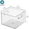 image:imageiDesign Clear Plastic Storage Bins 4Pack  For Kitchen Pantry and Fridge For Cabinets and ShelvesPack of 2