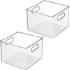 image:imageiDesign Clear Plastic Storage Bins 4Pack  For Kitchen Pantry and Fridge For Cabinets and ShelvesPack of 2