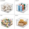 image:imageiDesign Clear Plastic Storage Bins 4Pack  For Kitchen Pantry and Fridge For Cabinets and ShelvesPack of 4