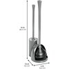image:imageiDesign Compact Plunger Set White Set of 2  Toilet Brush Bathroom Cleaning StorageGray