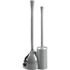 image:imageiDesign Compact Plunger Set White Set of 2  Toilet Brush Bathroom Cleaning StorageGray