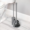 image:imageiDesign Compact Plunger Set White Set of 2  Toilet Brush Bathroom Cleaning StorageGray