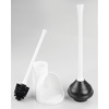 image:imageiDesign Compact Plunger Set White Set of 2  Toilet Brush Bathroom Cleaning StorageWhite