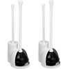 image:imageiDesign Compact Plunger Set White Set of 2  Toilet Brush Bathroom Cleaning StorageWhite