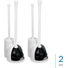 image:imageiDesign Compact Plunger Set White Set of 2  Toilet Brush Bathroom Cleaning StorageWhite