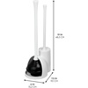 image:imageiDesign Compact Plunger Set White Set of 2  Toilet Brush Bathroom Cleaning StorageWhite