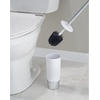 image:imageiDesign Compact Toilet Brush and Holder for Bathroom WhiteChrome  For Bathroom Shower Compact1 Count Pack of 1