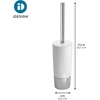 image:imageiDesign Compact Toilet Brush and Holder for Bathroom WhiteChrome  For Bathroom Shower Compact1 Count Pack of 1